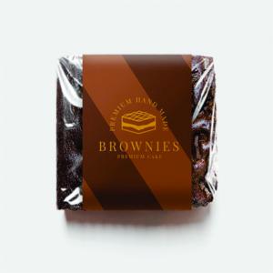 Cinta P/ Brownie Couchê Brilho 115gr ou 150gr 5x20 ou 5x18cm 4/0 ( Impressão colorida  só na Frente) Sem revestimento Corte reto 
